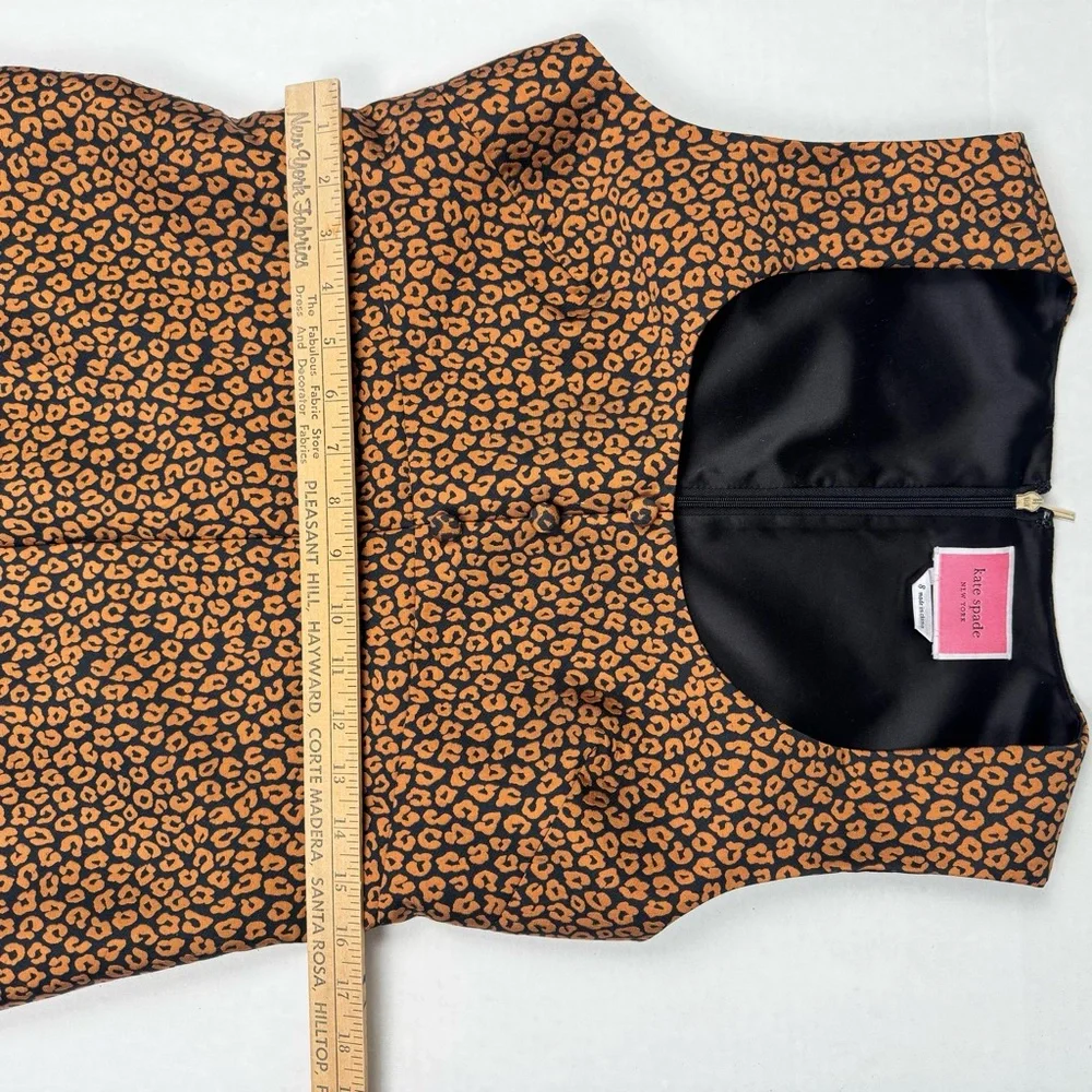 KATE SPADE Brown and Black Leopard-Print Mini Dress Women’s Size 8